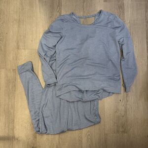 Victoria's Secret Women's Lounge Set Blue Size XS Cross Open Back